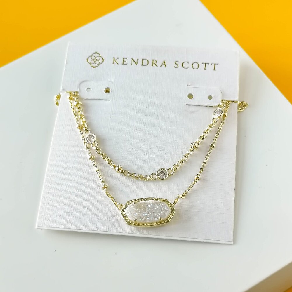 Elisa Gold Drusy Necklace by Kendra Scott